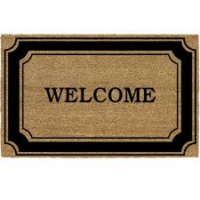 &amp;#039;Welcome&amp;#039; Printed Textured 24&amp;quot; x 16&amp;quot; Outdoor Door Mat