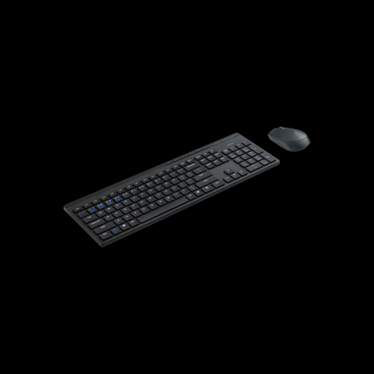 RAPOO 8110M multi-mode wireless keyboard and mouse combo (Black, Full size)