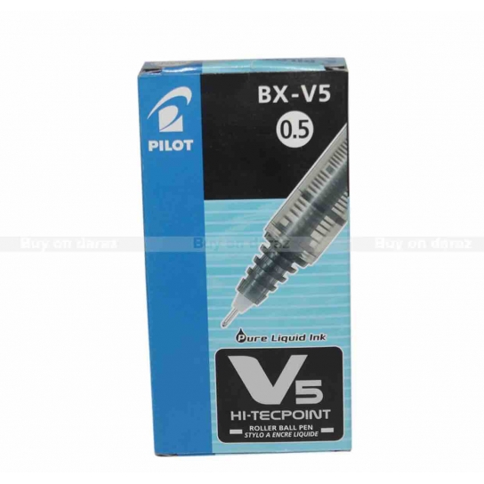 Pilot Pen Black V5 HI-TECPOINT 0.5 Roller Ball