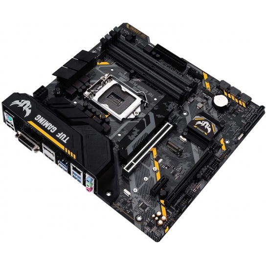 Asus TUF B365M-PLUS GAMING Intel LGA 1151 mATX gaming motherboard with Aura Sync RGB LED lighting