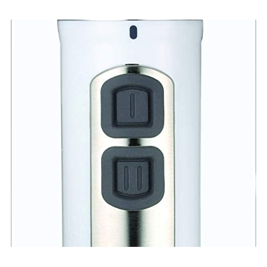 Black andDecker 400W 4 in 1 Stainless Steel Stem Hand Blender with Chopper and Whisk, White - SB4000-B5