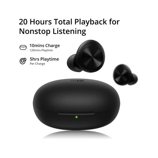 DIZO Gopods DA2002 Airpods in black color 