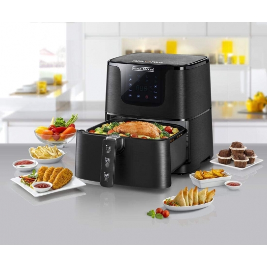 Black and Decker Digital XL Air Fryer, 4.3 Liters, Black - AF700-B