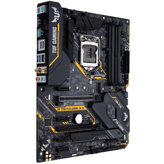 Asus TUF Z390-PLUS GAMING Intel Z390 ATX gaming motherboard with Aura Sync RGB LED lighting
