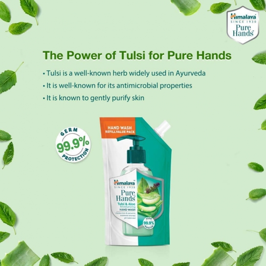 Himalaya Pure Hands Tulsi and  Aloe Hand Wash 185ml Refill Pack
