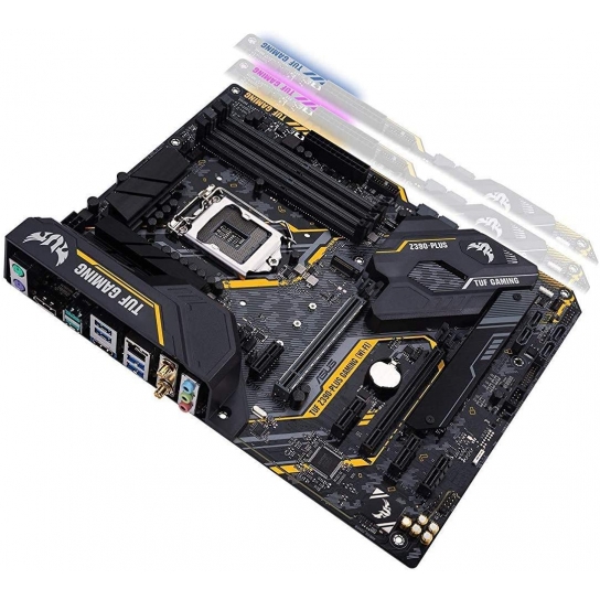 Asus TUF Z390-PLUS GAMING Intel Z390 ATX gaming motherboard with Aura Sync RGB LED lighting