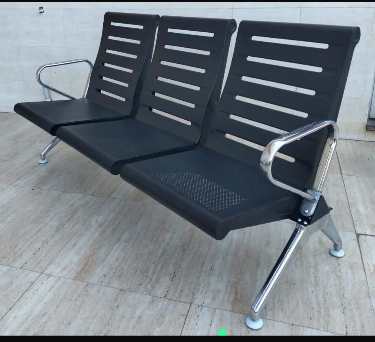 3 Seater Waiting Chair Black