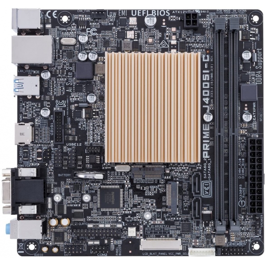 ASUS PRIME J4005I-C Low-power fan-less motherboard with Intel Celeron Dual-Core SoC J4005 processor