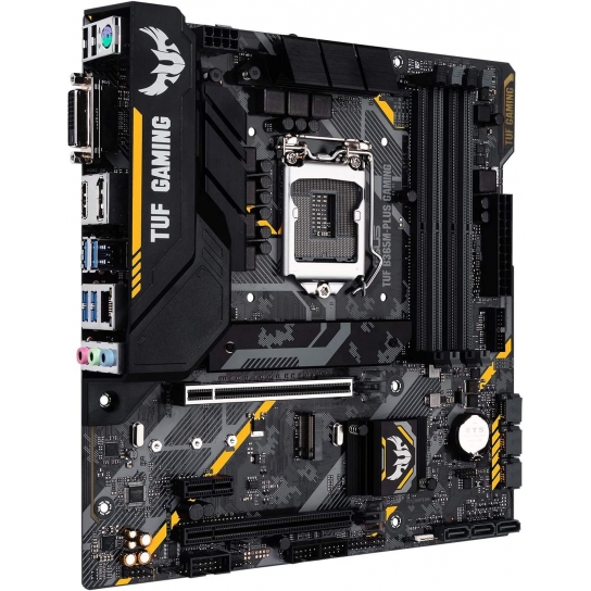 Asus TUF B365M-PLUS GAMING Intel LGA 1151 mATX gaming motherboard with Aura Sync RGB LED lighting