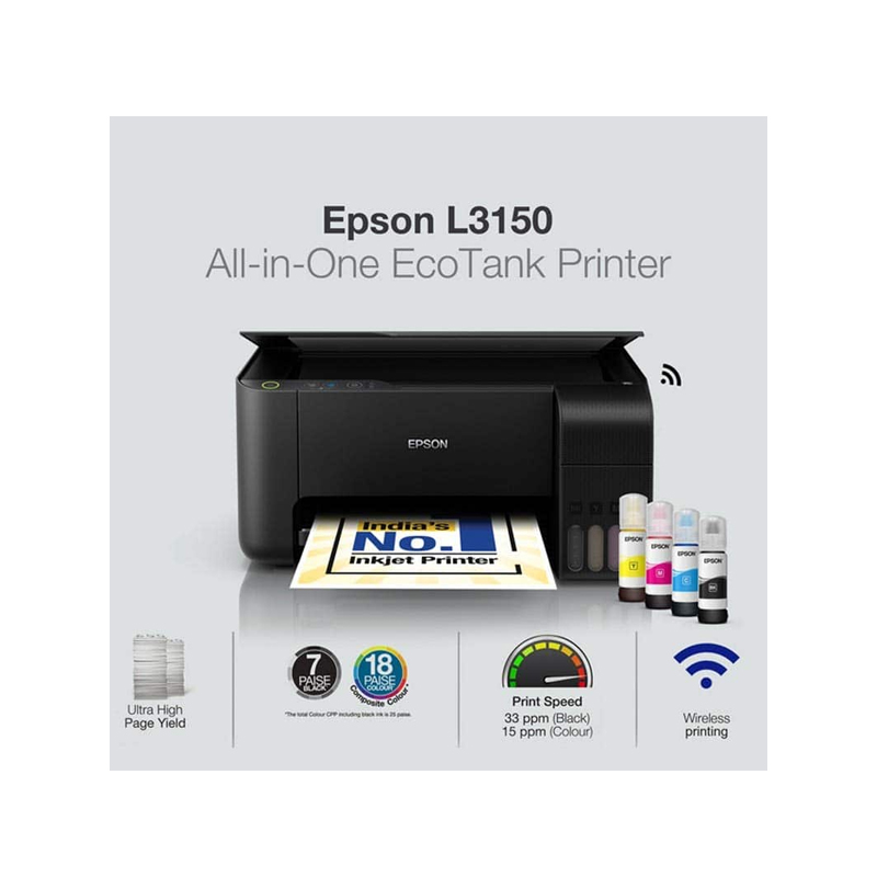Epson EcoTank L3150 Wi-Fi Multifunction InkTank Printer