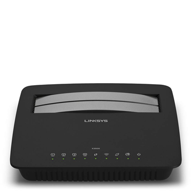 Linksys X3500 N750 Dual-Band Wireless Router with ADSL2+ Modem and USB