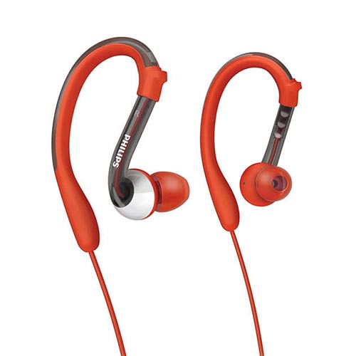 PHILIPS ActionFit Sport SHQ3000/98 Ear-Hook Headphone- Orange &amp;amp; Gray