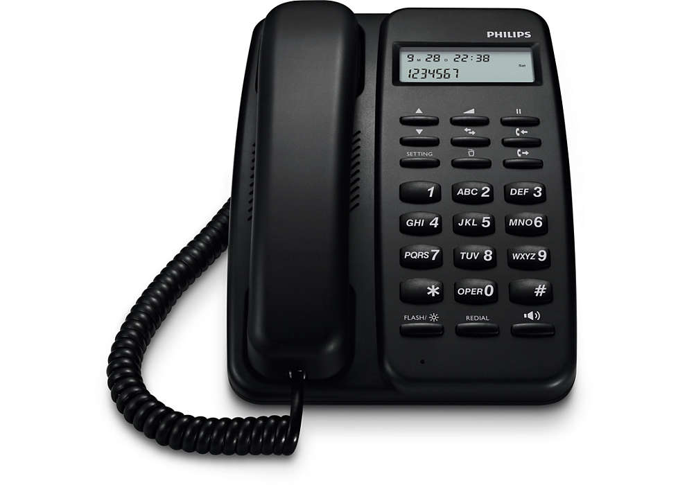 PHILIPS CRD150B Corded Caller IDPhone- Black