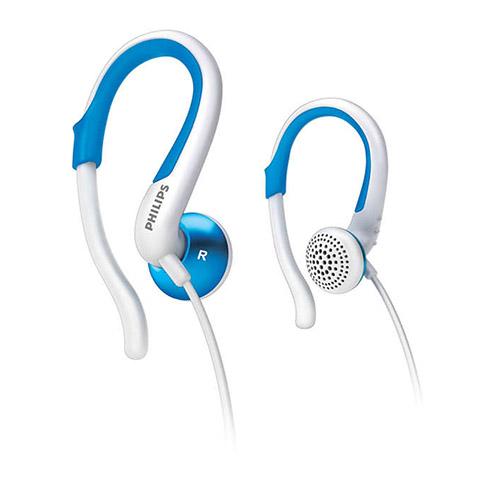 PHILIPS SHS4843/28 Ear-hook Headphone- White &amp;amp; blue