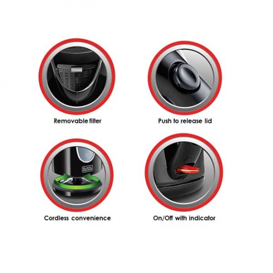 Black and Decker 1.7L Concealed Coil Kettle - JC69-B5