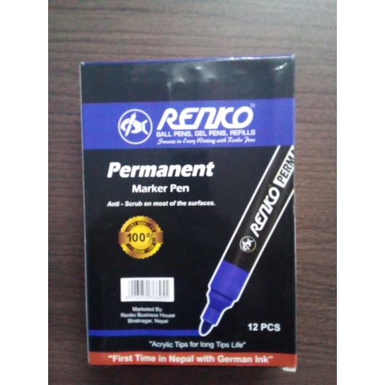 Renko black permanent board marker pen 