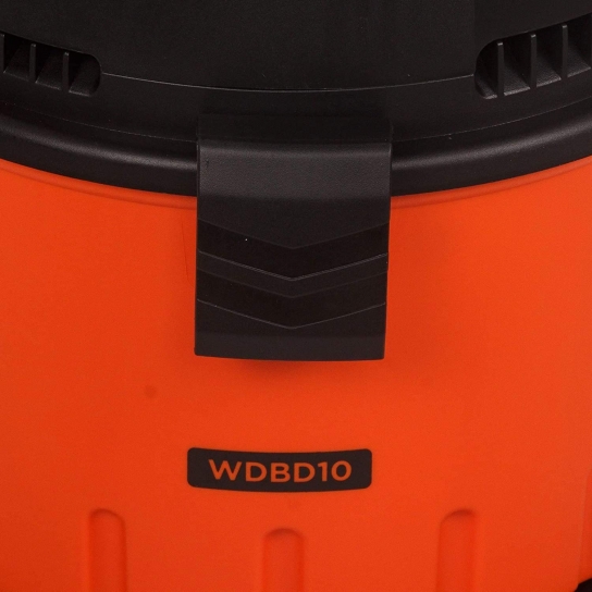 Black and Decker 1200W 10 Liter Wet and Dry Tank Drum Vacuum Cleaner Orange and Black - WDBD10-B5