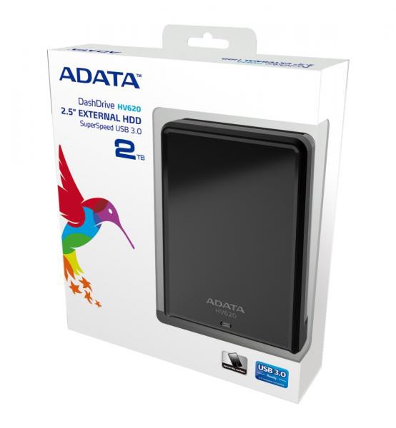 Adata Slim and Light External HDD HV620S Anti Finger Print Shock Sensor 