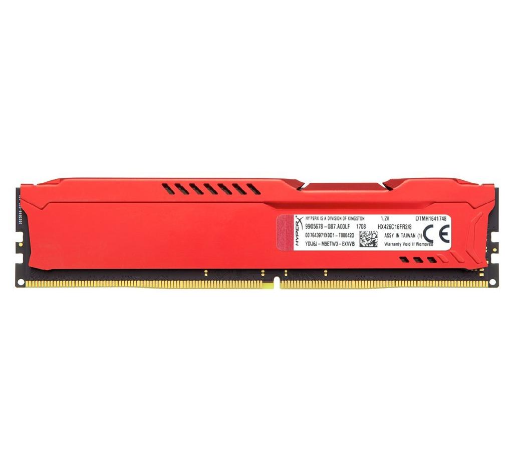 Kingston Technology HyperX FURY Red 8GB 2666MHz DDR4 CL16 DIMM 1Rx8 (HX426C16FR2%2F8)