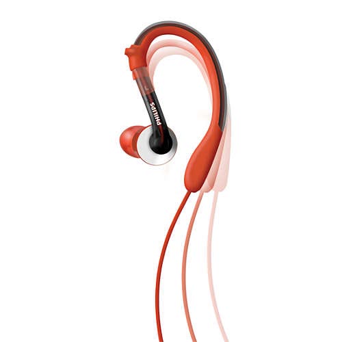 PHILIPS ActionFit Sport SHQ3000/98 Ear-Hook Headphone- Orange &amp;amp; Gray