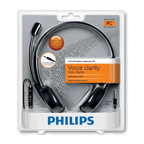 PHILIPS SHM3560/97 On-ear PC Headphone- Black