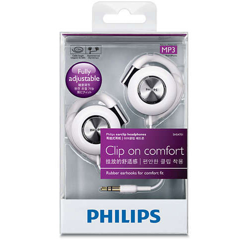 PHILIPS SHS4701/98 Earclip Headphone- White