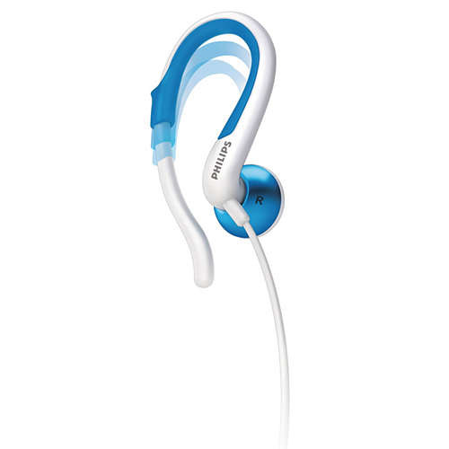 PHILIPS SHS4843/28 Ear-hook Headphone- White &amp;amp; blue