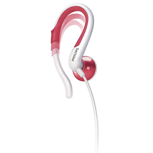 PHILIPS SHS4847/28 -hook Headphone-  White &amp;amp; Maroon