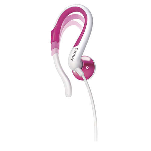 PHILIPS SHS4848/28 -hook Headphone-  White &amp;amp; pink