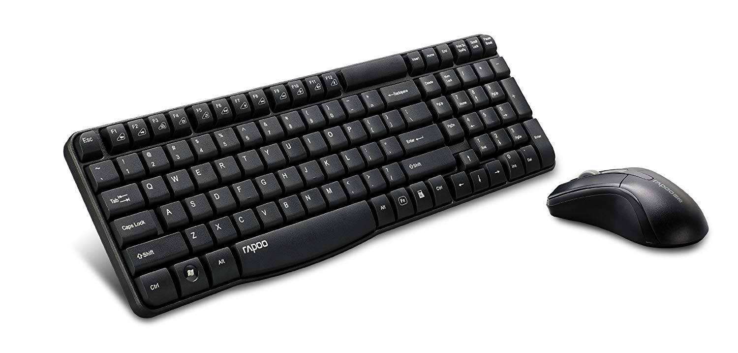 Rapoo 8000 Wireless Keyboard and Mouse Combo (Black)