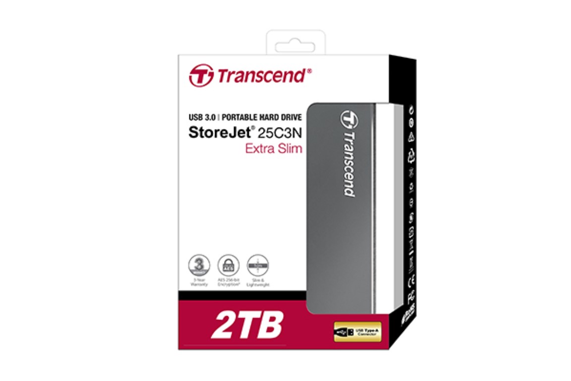 TRANSCEND C3N Extra Slim 2.5&amp;quot; 2TB Ultra Portable HDD