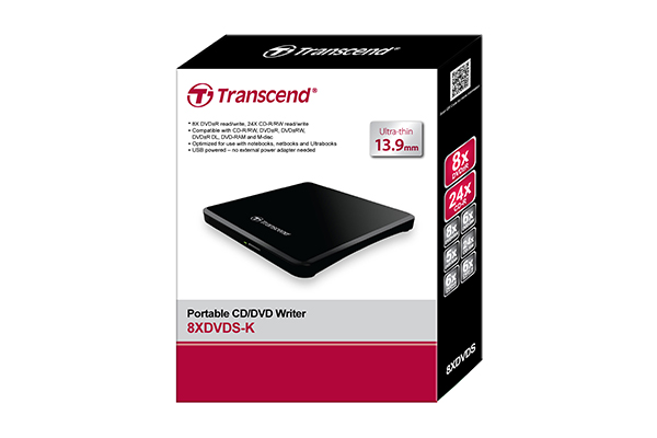 TRANSCEND TS8XDVDRW -Portable USB Powered DVD Writer