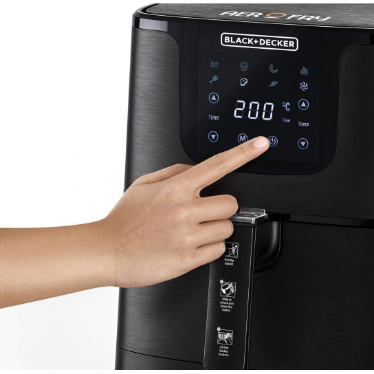 Black and Decker Digital XL Air Fryer, 4.3 Liters, Black - AF700-B