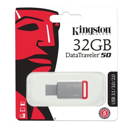 Data Traveller 50 - Metal -  Capless 3.0 - 32GB