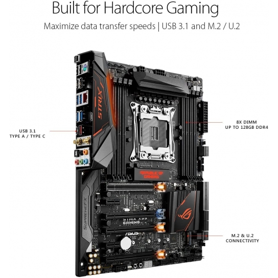 Asus ROG STRIX X99 GAMING LGA2011 ATX Motherboard with with Aura RGB Strip