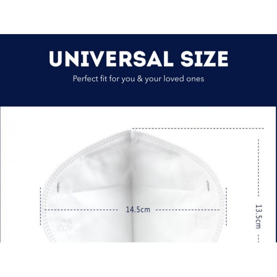 Anti-pollution Mask With N95 Pm 2.5 Filter ultra protection (white)