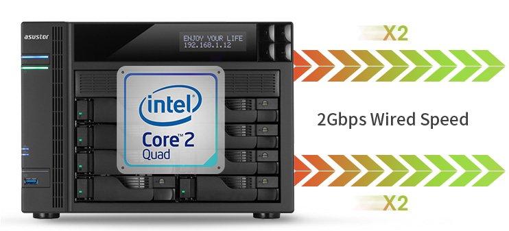 ASUSTOR AS6208T A Quad-Core Flagship 8-Bay NAS