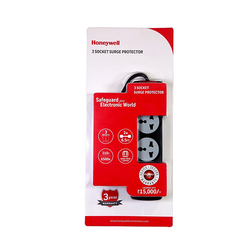 HONEYWELL 3 Out Surge Protector with Master Switch