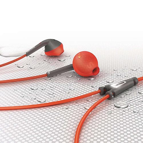 PHILIPS ActionFit Sports SHQ1200/98 in Ear Headphone- Orange &amp;amp; Gray
