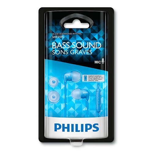 PHILIPS SHE3595BL/00 In-Ear Headset- Blue