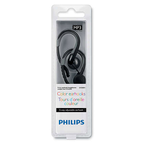 PHILIPS SHS4841/28 Ear-hook Headphone- Black