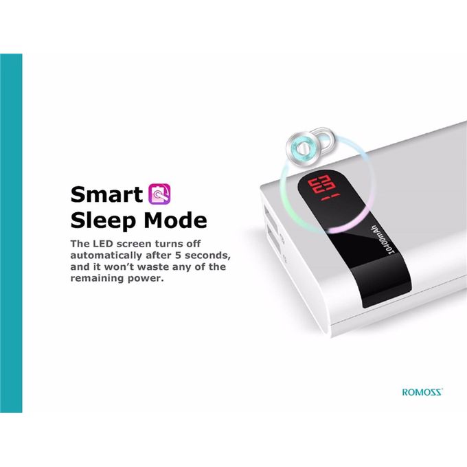 ROMOSS  Portable Charger; Power Bank - 10000mAh Sense 4