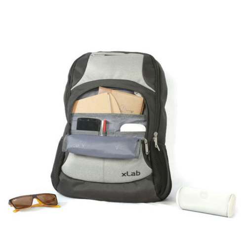 X-LAB XLB-1445AR  Laptob Backpack with RainCover- Black and Gray