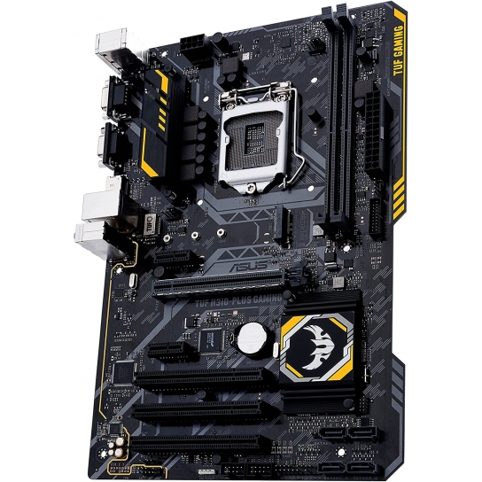 ASUS TUF H310-PLUS GAMING Intel H310 ATX gaming motherboard with Aura Sync RGB LED lighting