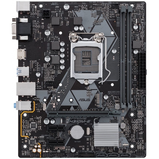 ASUS PRIME H310M-E Intel LGA-1151 mATX motherboard with LED lighting
