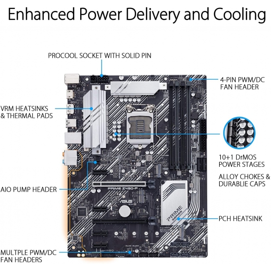 Asus Prime Z490-P Intel Z490 (LGA 1200) ATX motherboard