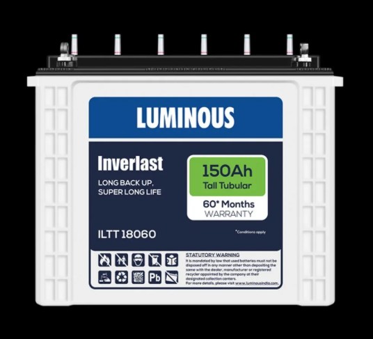Luminous ILTT18060 12V 150Ah Tall Tubular Inverter Battery