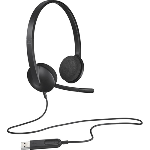 LOGITECH H340 Stereo USB Headset - Black