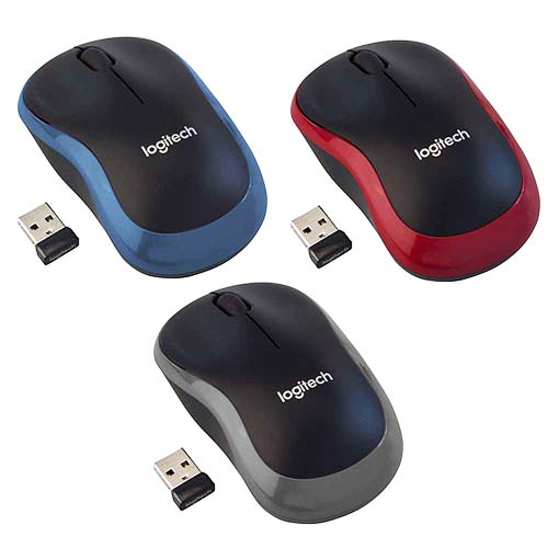 LOGITECH M185 Wireless Mouse- Blue