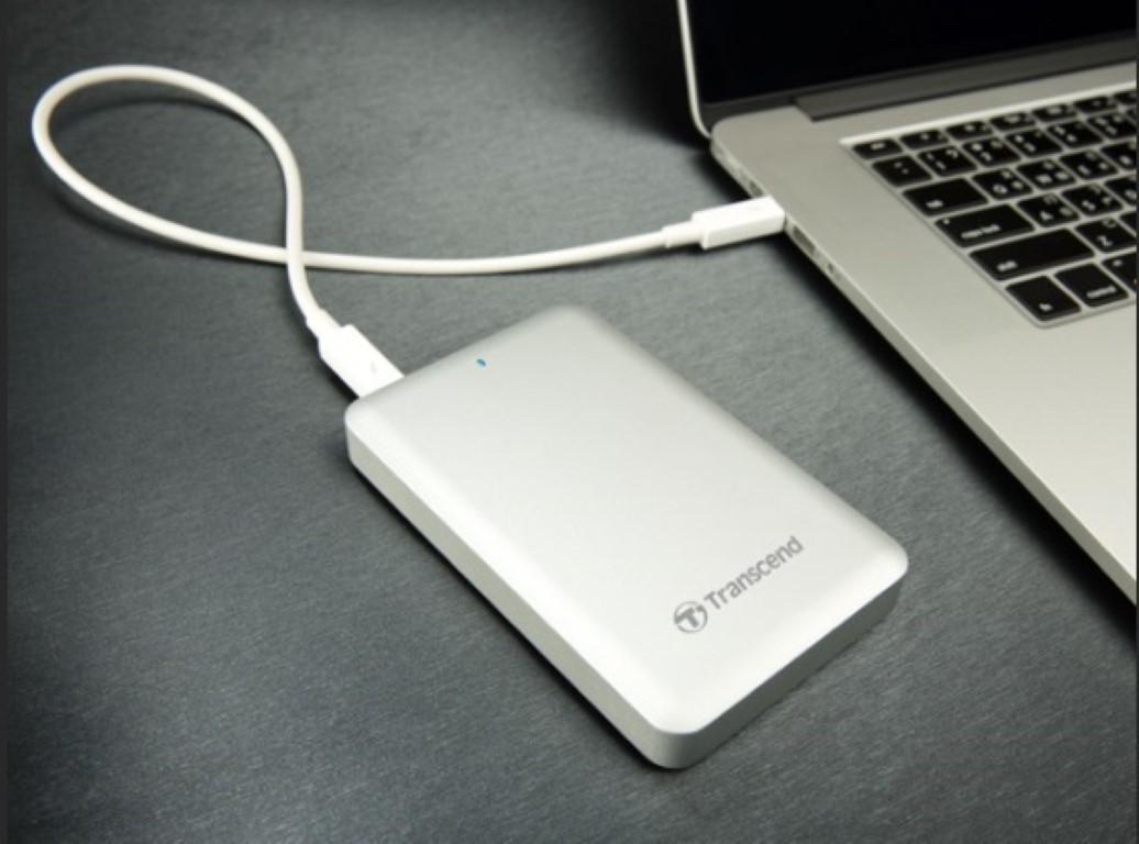 TRANSCEND SJM 300-2TB ThunderBolt + USB 3.0 cables